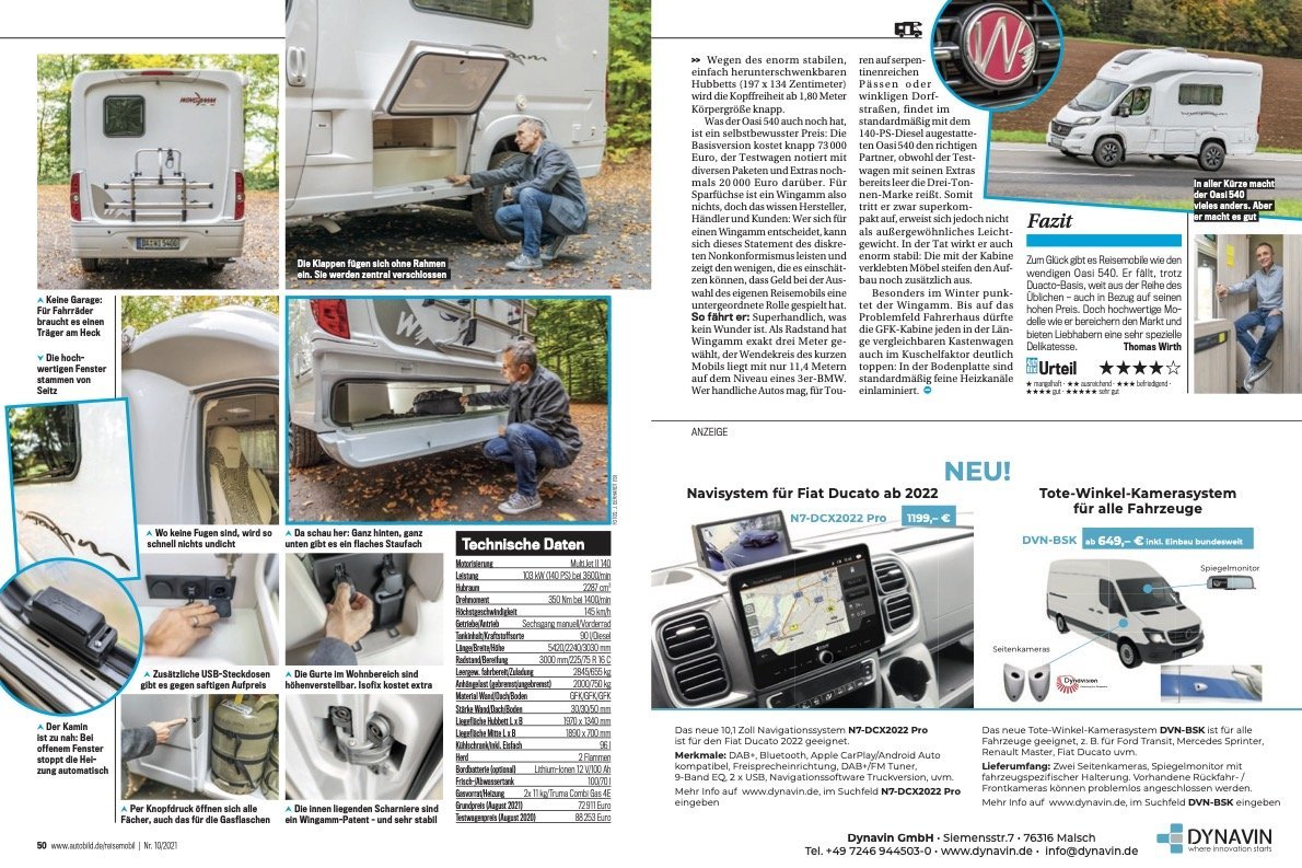 - autobild-reisemobil-oktober2021-wingamm-oasi5403 - camping-car autobild-reisemobil-oktober2021-wingamm-oasi5403 - camping-car