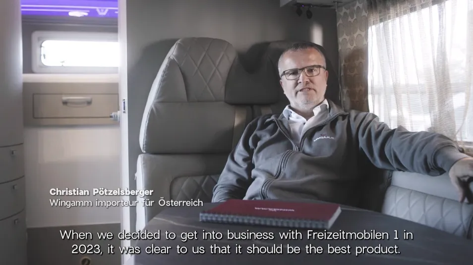 Intervista a Christian Pötzelsberger - importatore Wingamm per l'Austria - Rassegna stampa - camper