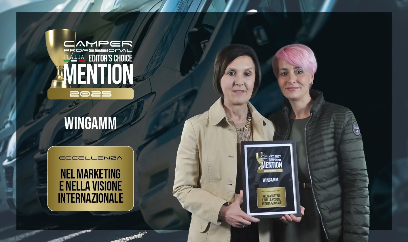 Wingamm premiata con l’Editor’s Choice Mention 2025 - Rassegna stampa - camper
